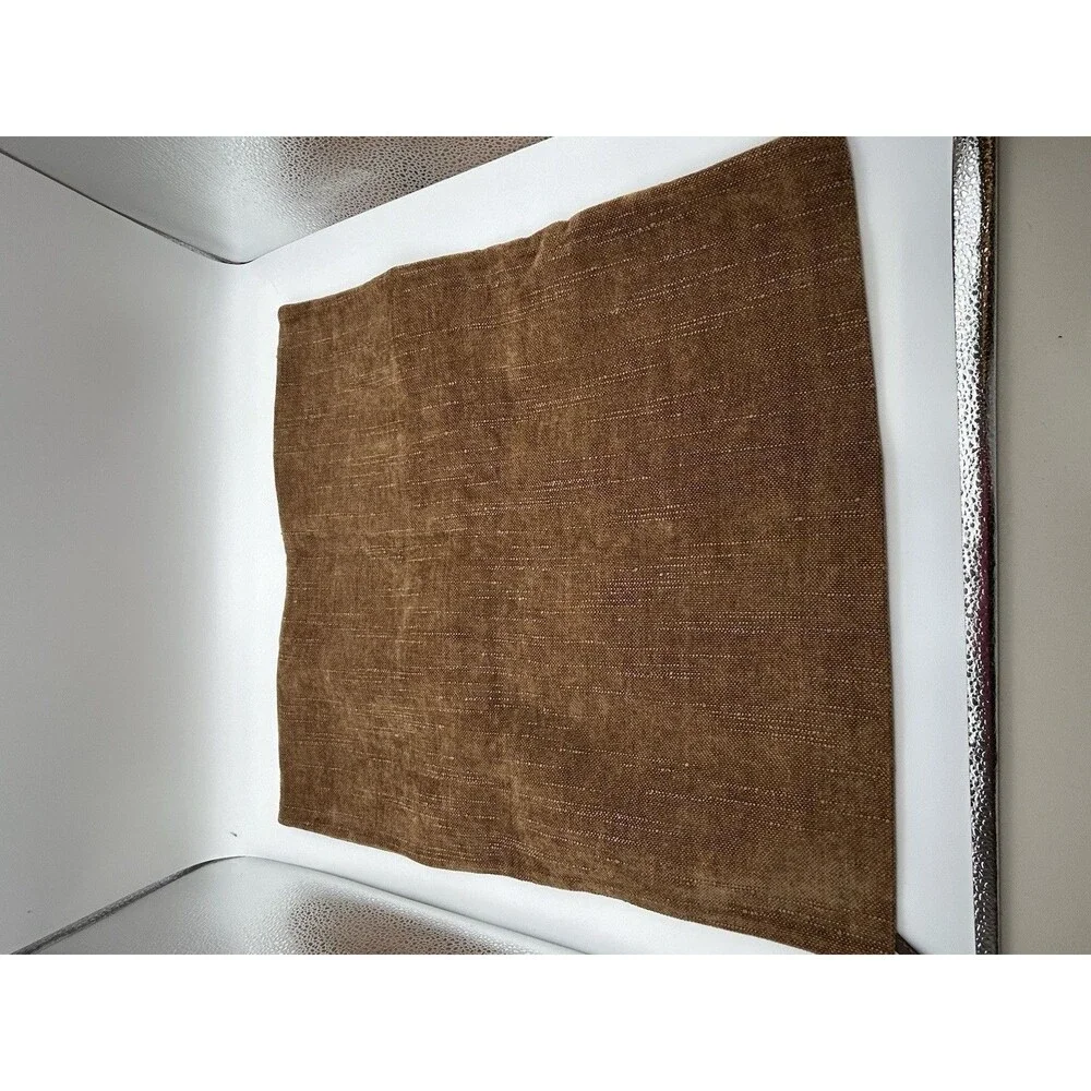 Foindtower Throw Pillow Covers (Set of 2) 20x20 Brown Textured Cushion Cases New